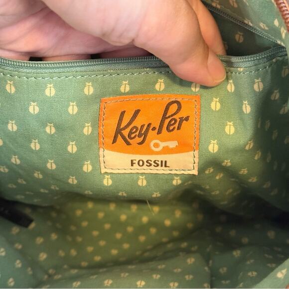 Fossil Key Per Womens Multicolor Leather Adjustable Strap Shoulder Crossbody Bag - Picture 9 of 12